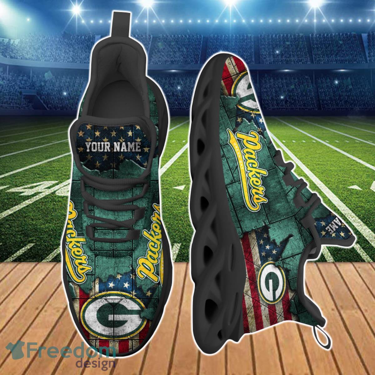 Green Bay Packers NFL Clunky Max Soul Shoes Custom Name Special Gift For Fans Product Photo 2