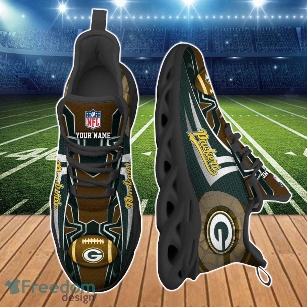 Green Bay Packers NFL Clunky Max Soul Shoes Custom Name Unique Gift For Fans Product Photo 2