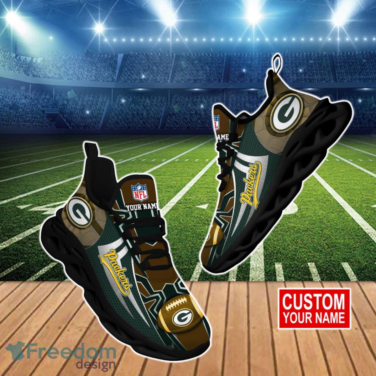 Green Bay Packers NFL Clunky Max Soul Shoes Custom Name Unique Gift For Fans Product Photo 1