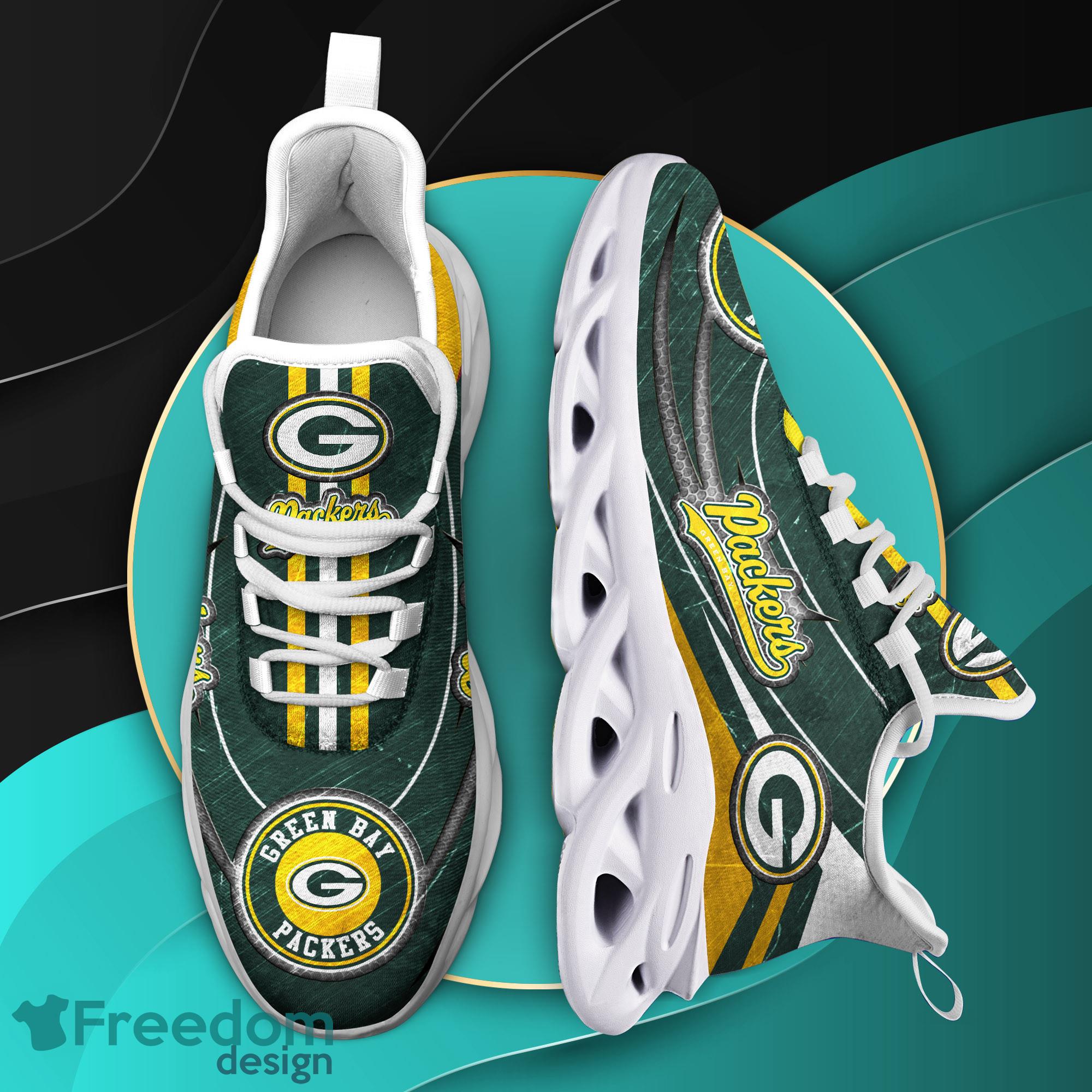 Green Bay Packers NFL Clunky Sneaker Style 5 Max Soul Shoes For Men, Women  - Freedomdesign