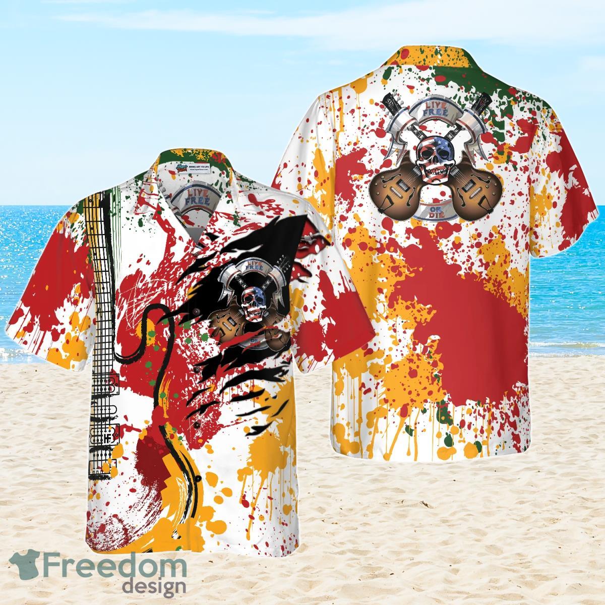 Guitar Live Free Or Die Hawaiian Shirt Ideal Gift For Men And Women Product Photo 1