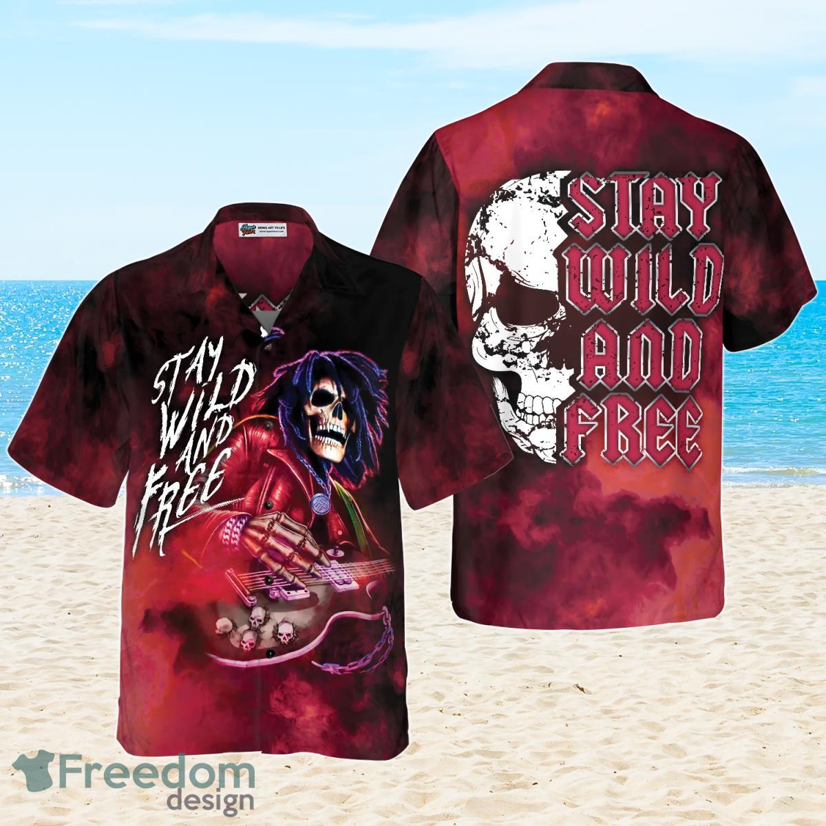 Guitar Stay Wild And Free Hawaiian Shirt Special Gift For Men And Women Product Photo 1