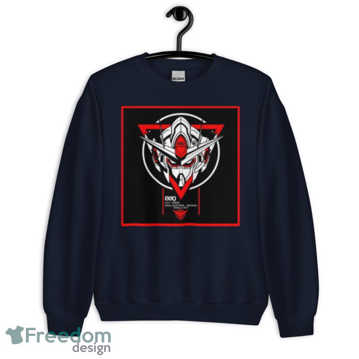 Gundam Celestial Being Red Graphic Shirt - Unisex Crewneck Sweatshirt-1