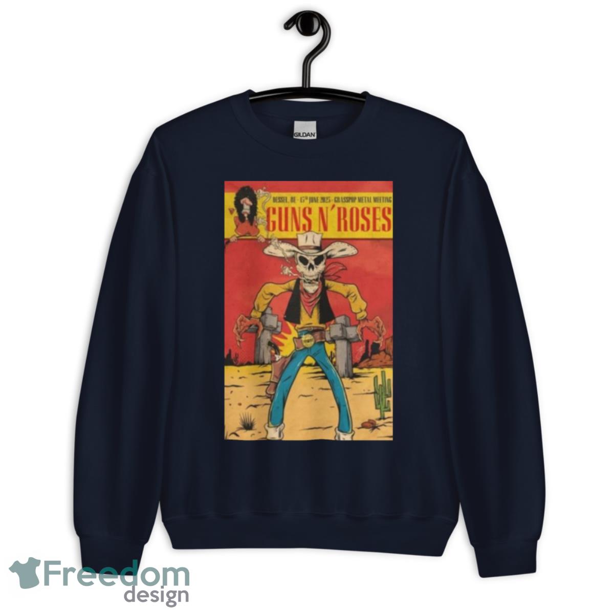 Guns N’ Roses Dessel Belgium Festivalterrein Stenehei June 15 2023 Shirt - Unisex Crewneck Sweatshirt-1