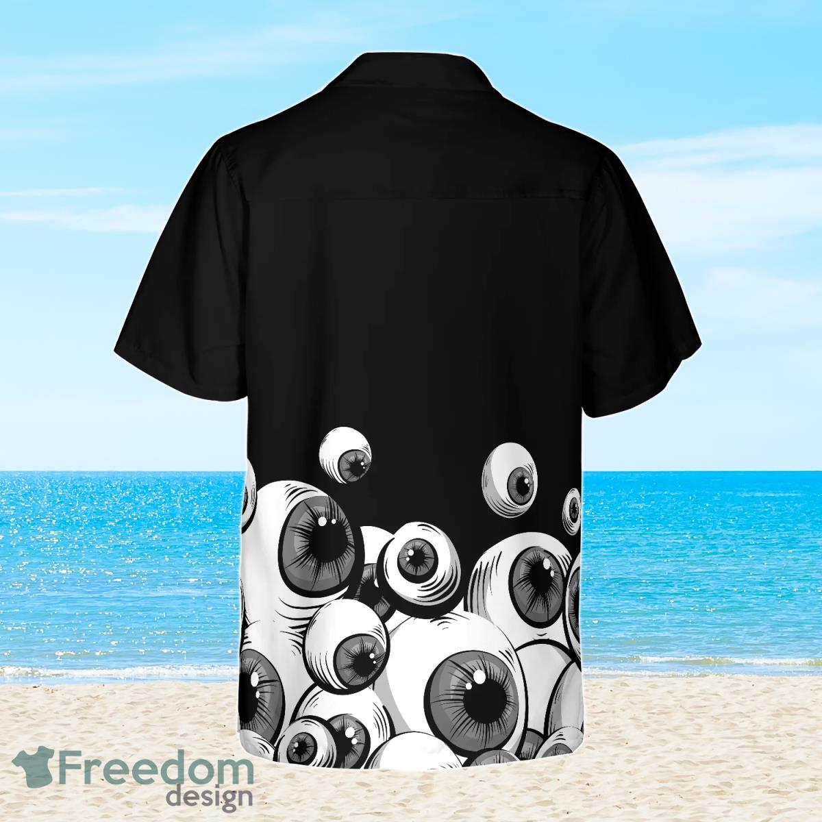 Half Shirt Scary Eyes Goth Hawaiian Shirt Special Gift For Men And Women Product Photo 2