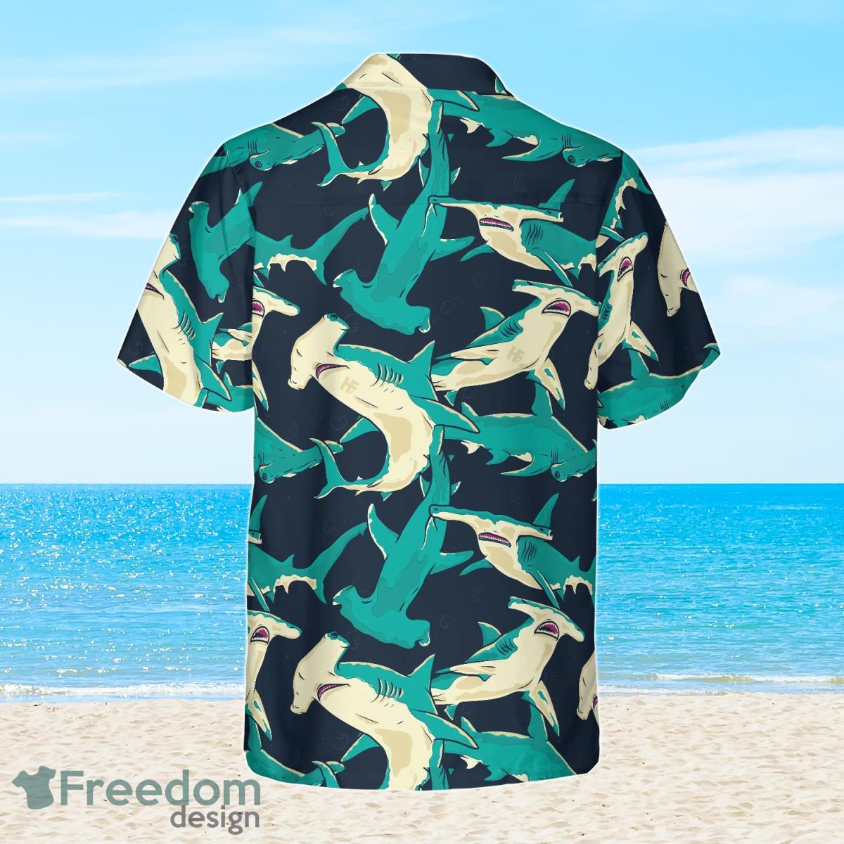 Hammerhead Shark Pattern Hawaiian Shirt Ideal Gift For Men And Women Product Photo 2