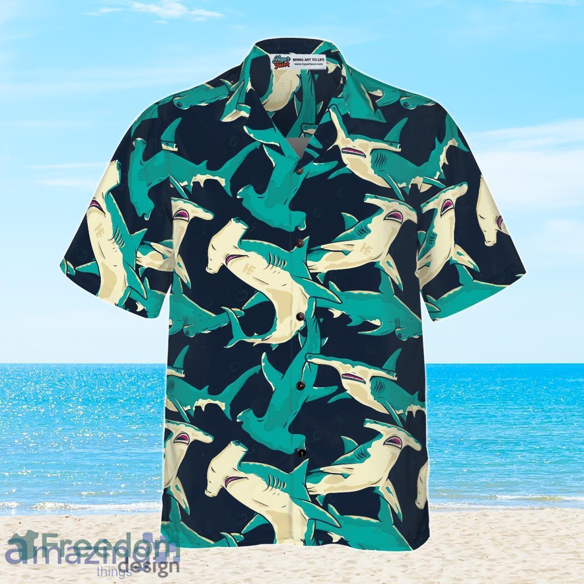 Hammerhead Shark Pattern Hawaiian Shirt Ideal Gift For Men And Women Product Photo 6 Hammerhead Shark Pattern Hawaiian Shirt Ideal Gift For Men And Women Product Photo 6