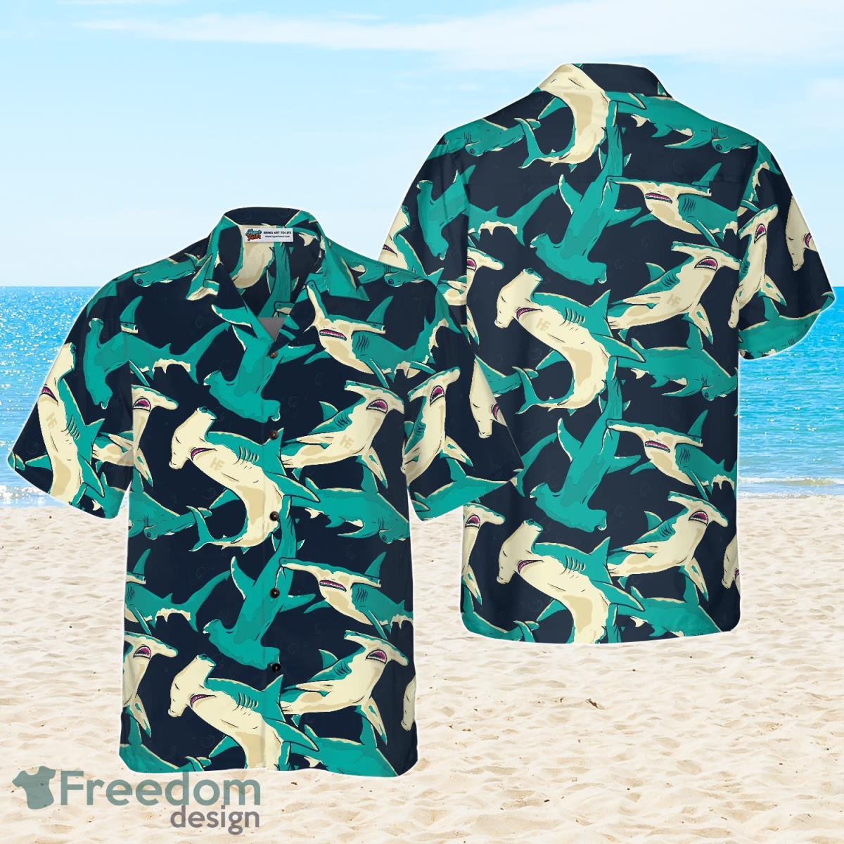 Hammerhead Shark Pattern Hawaiian Shirt Ideal Gift For Men And Women Product Photo 1