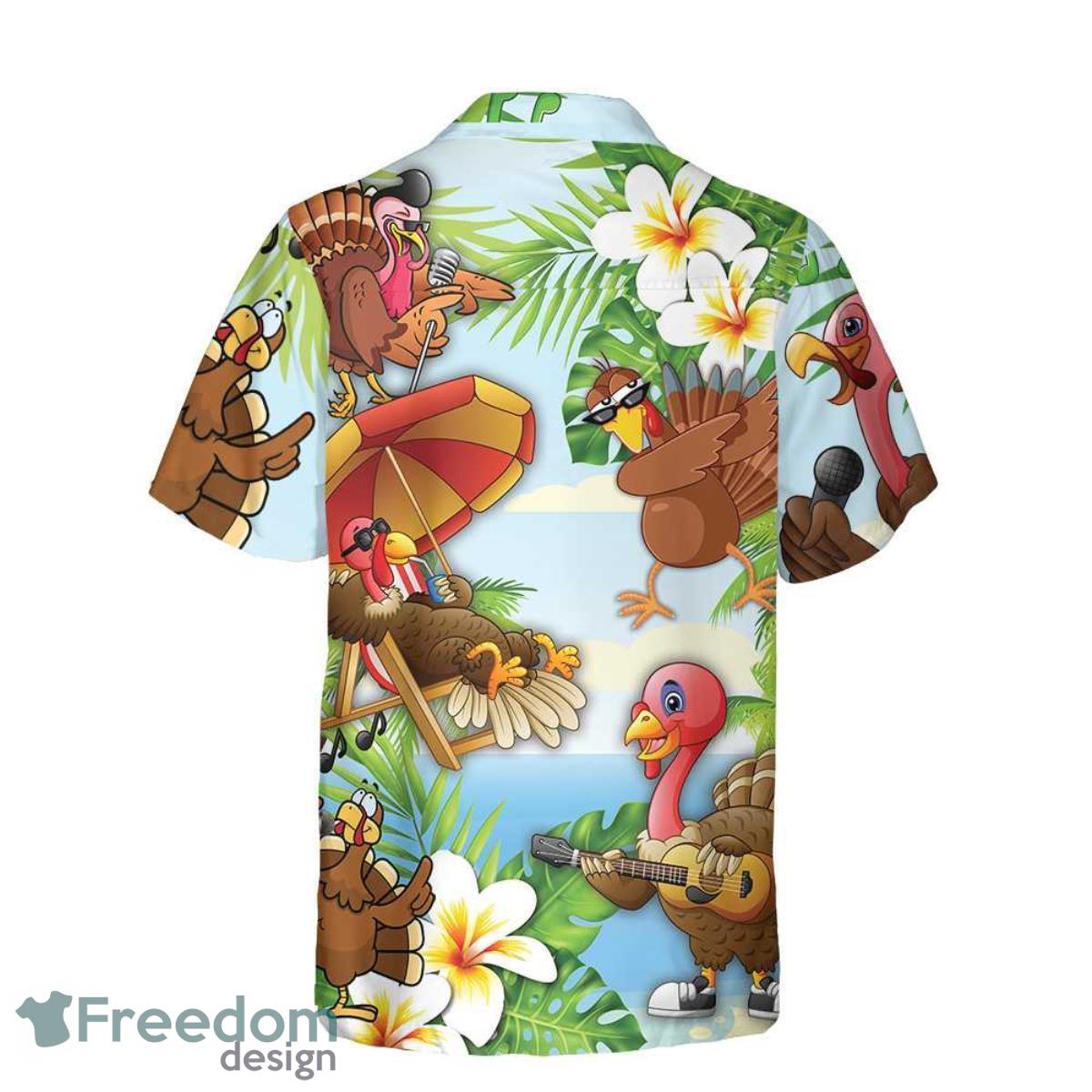 Happy Thanksgiving Turkeys At The Beach Hawaiian Shirt Unique Gift For Men And Women Product Photo 2