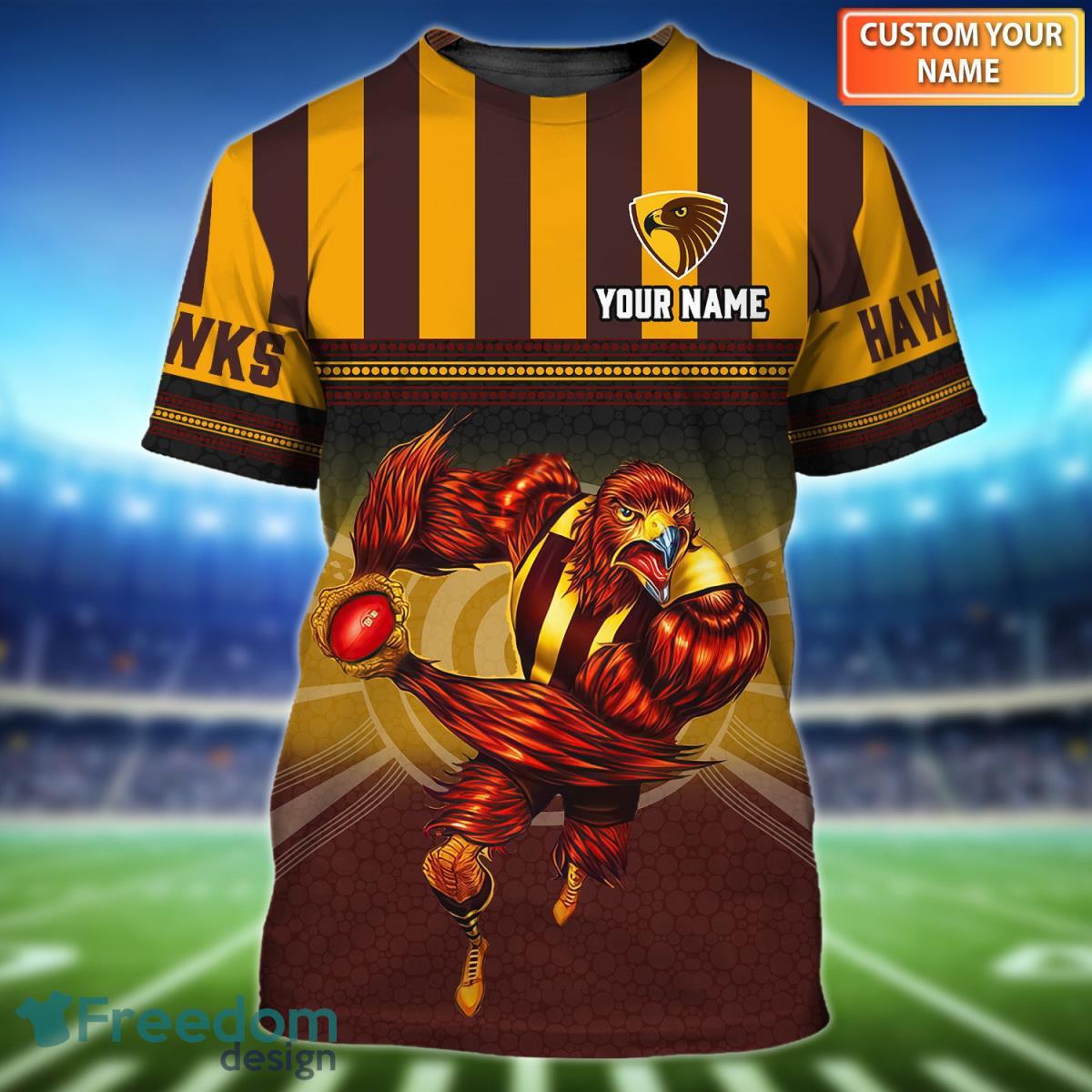 Hawks Hawthorn Personalized Name 3D Tshirt Product Photo 1