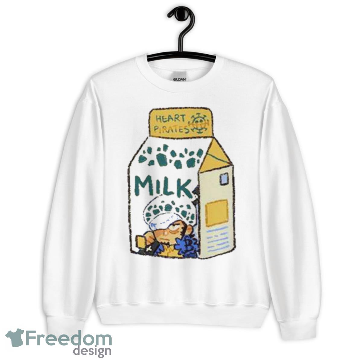 Heart Pirates Milk One Piece Trafalgar Law T Shirt - Unisex Heavy Blend Crewneck Sweatshirt