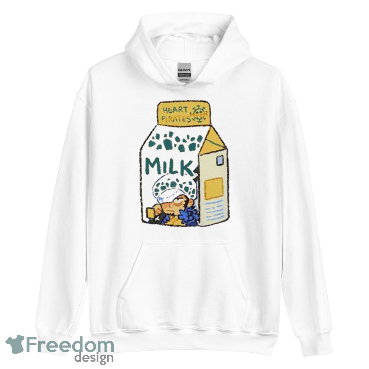 Heart Pirates Milk One Piece Trafalgar Law T Shirt - Unisex Heavy Blend Hooded Sweatshirt Heart Pirates Milk One Piece Trafalgar Law T Shirt - Unisex Heavy Blend Hooded Sweatshirt