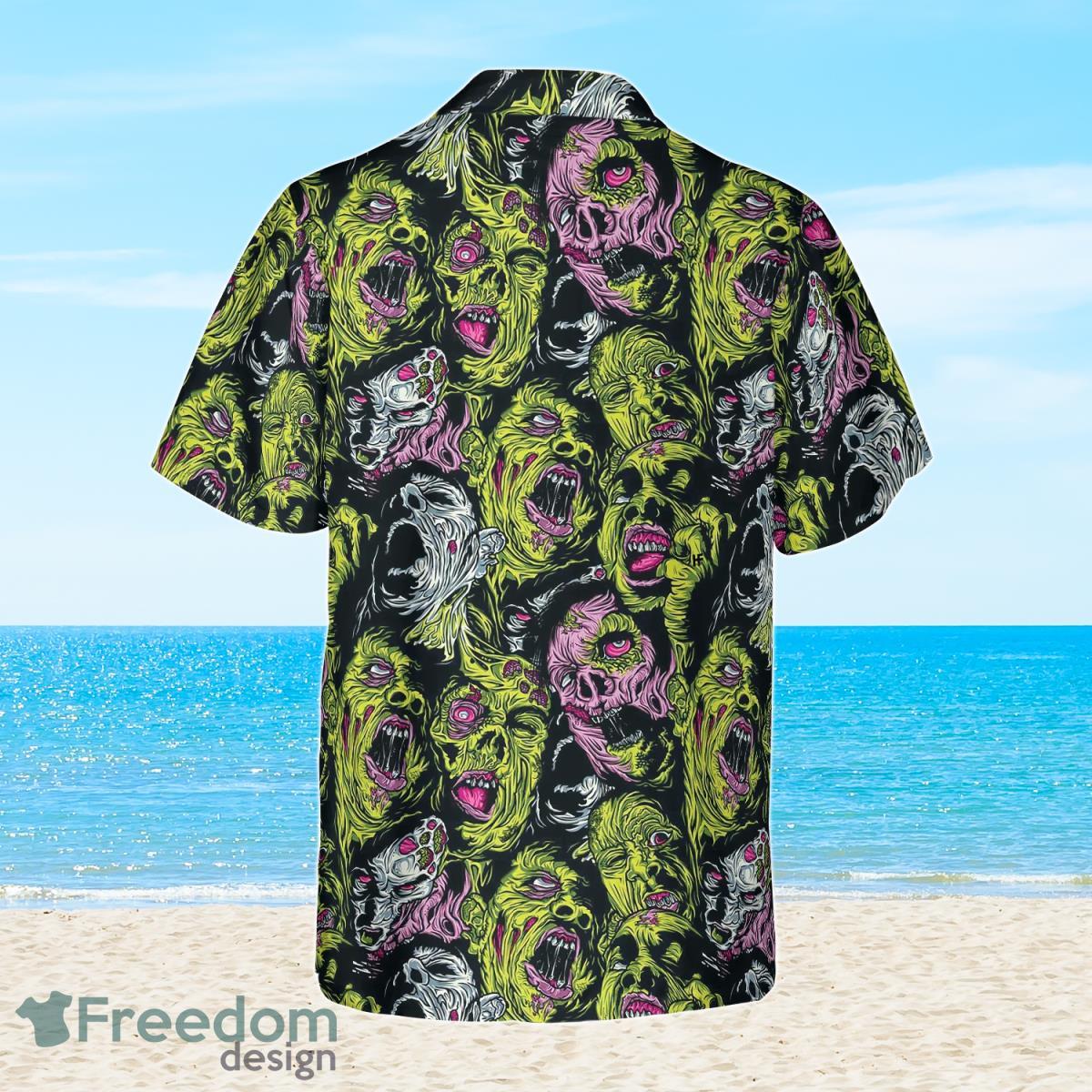 Horror Zombie Head Hawaiian Shirt Unique Style For Men And Women Product Photo 2