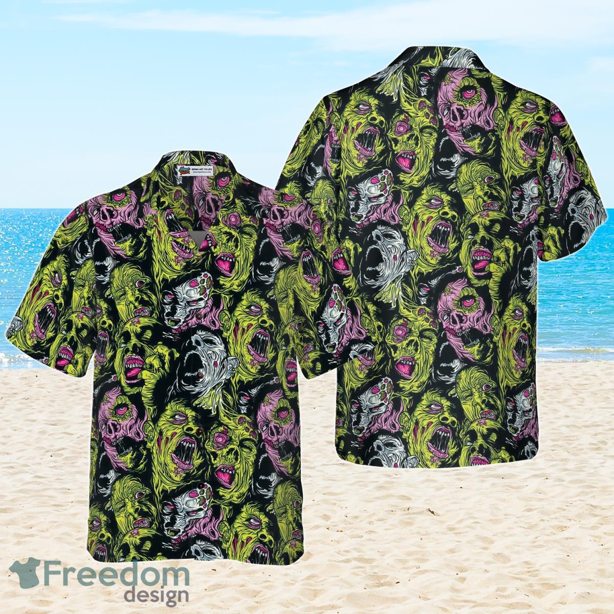 Horror Zombie Head Hawaiian Shirt Unique Style For Men And Women Product Photo 1