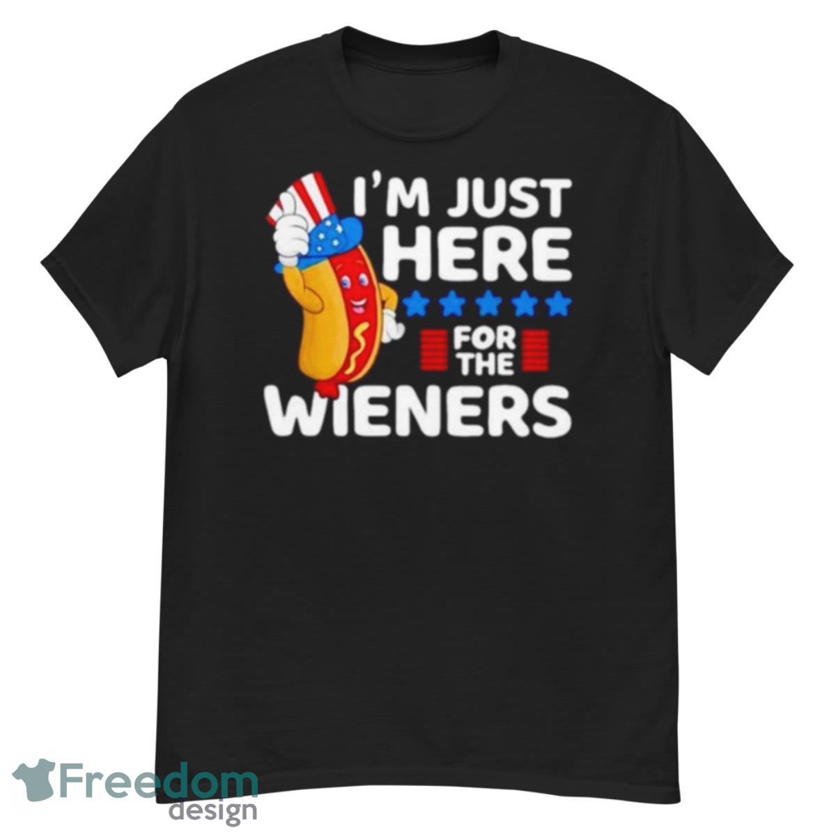 Hot Dog I’m Just Here For The Wieners 4th Of July Shirt - G500 Men’s Classic T-Shirt