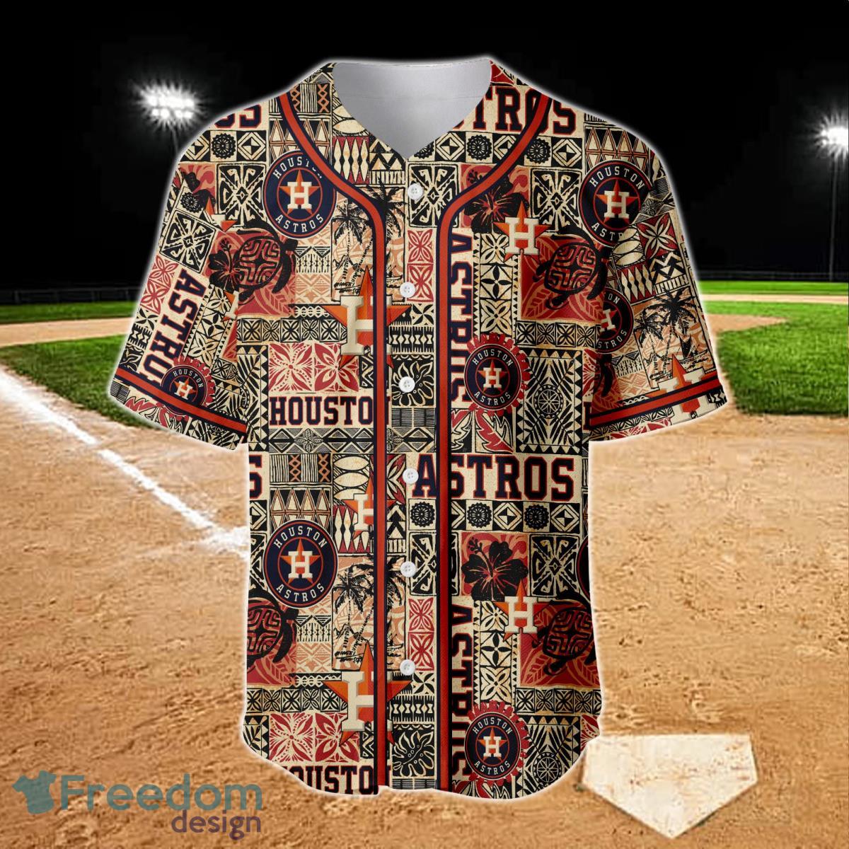 Houston Astros Major League Baseball AOP Baseball Jersey - Freedomdesign