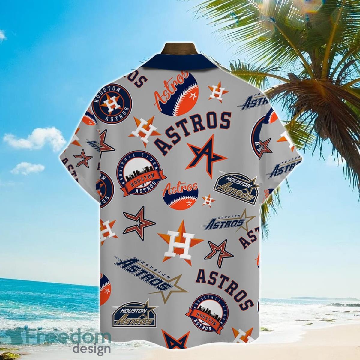 Houston Astros Major League Baseball Print Hawaiian Shirt For Men