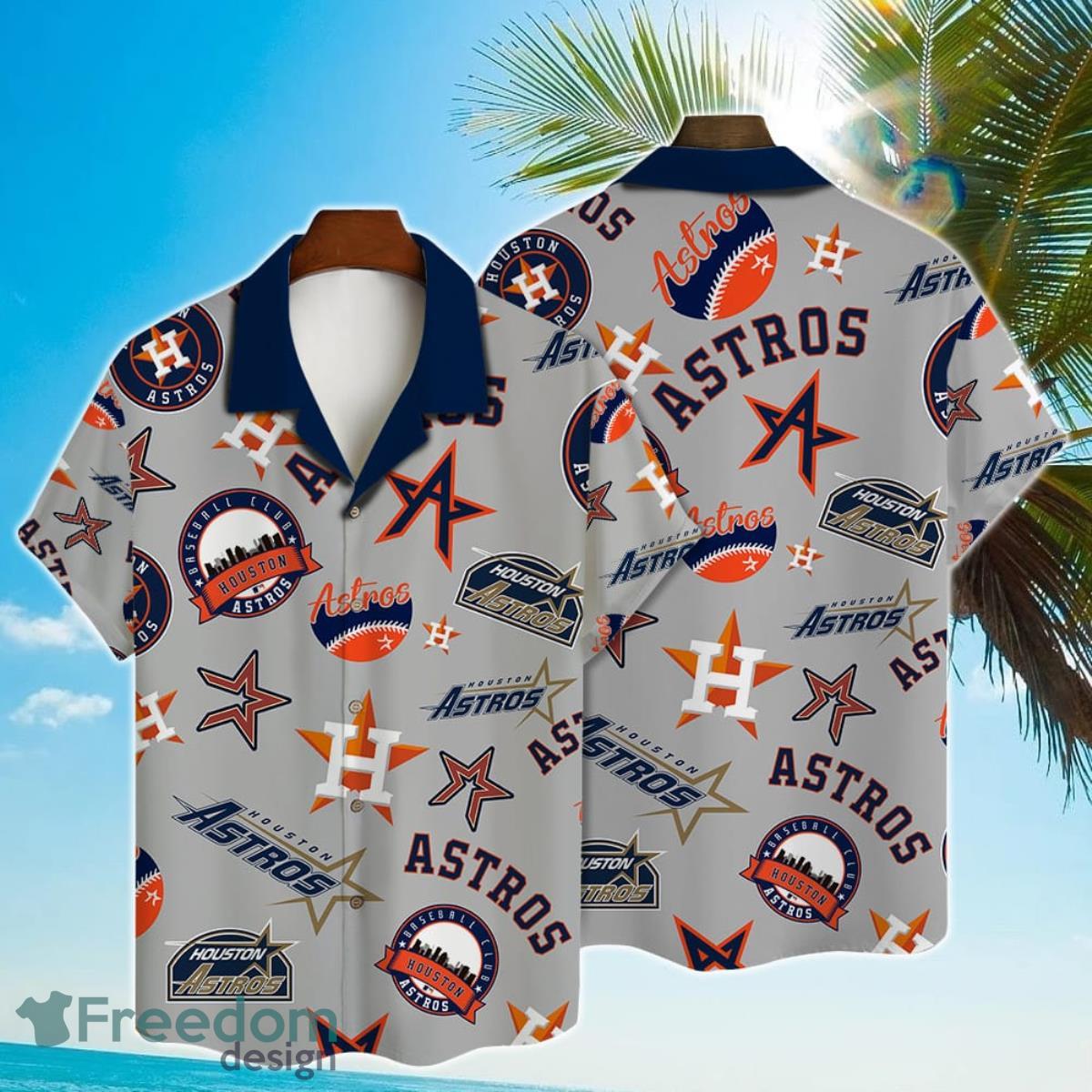 Houston Astros Major League Baseball 3D Print Hawaiian Shirt For True Fans  - Freedomdesign