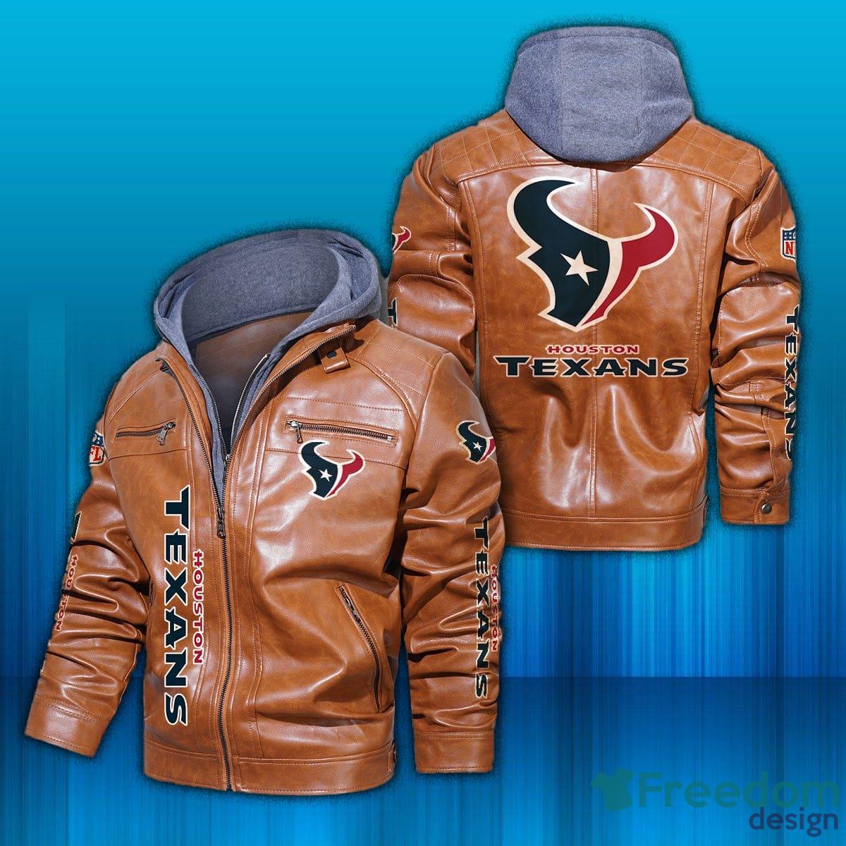 NFL Football New England Patriots Logo Brown And Black Leather Jacket For  Fans - Freedomdesign