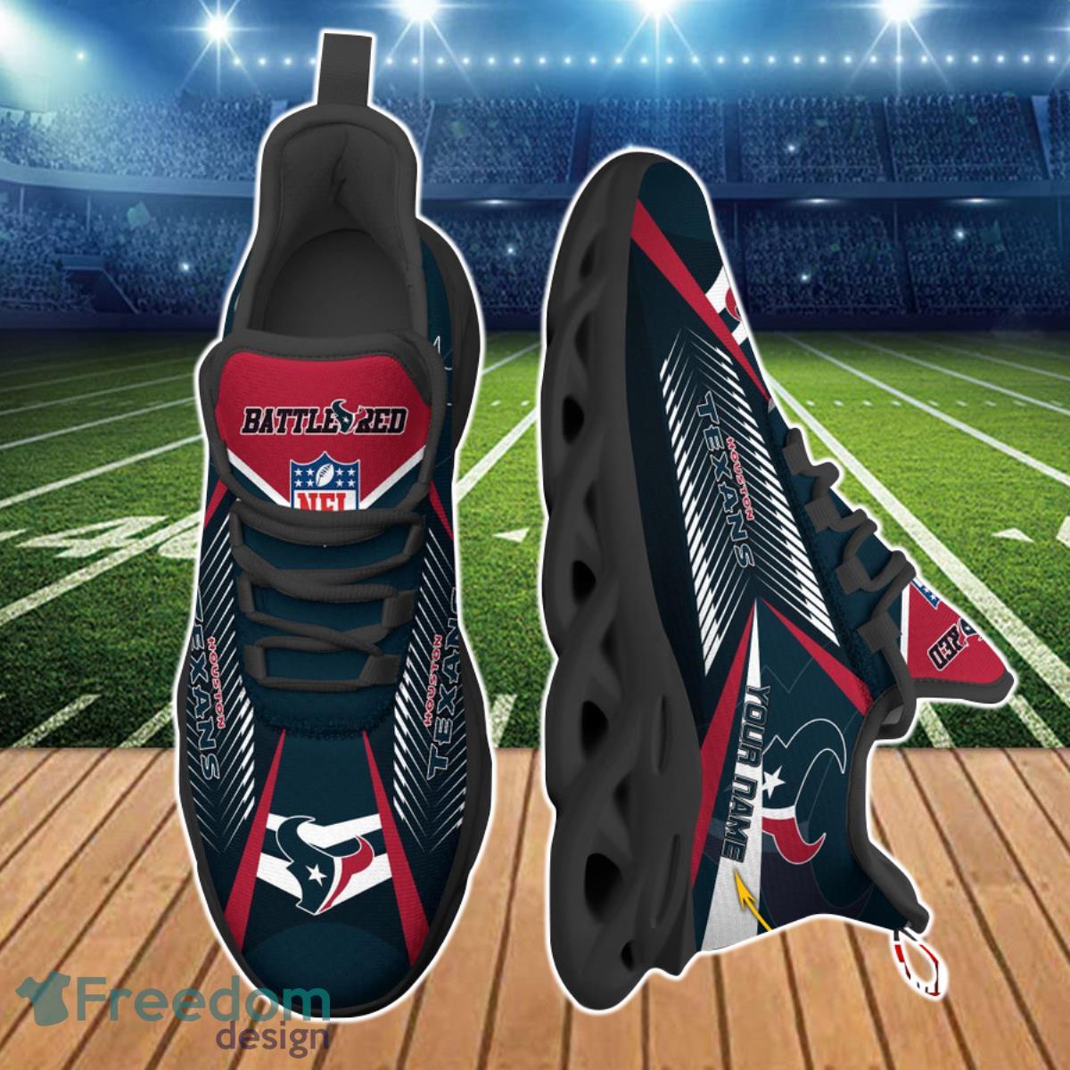 Houston Texans NFL Max Soul Shoes Custom Name Best Gift For Fans Product Photo 2