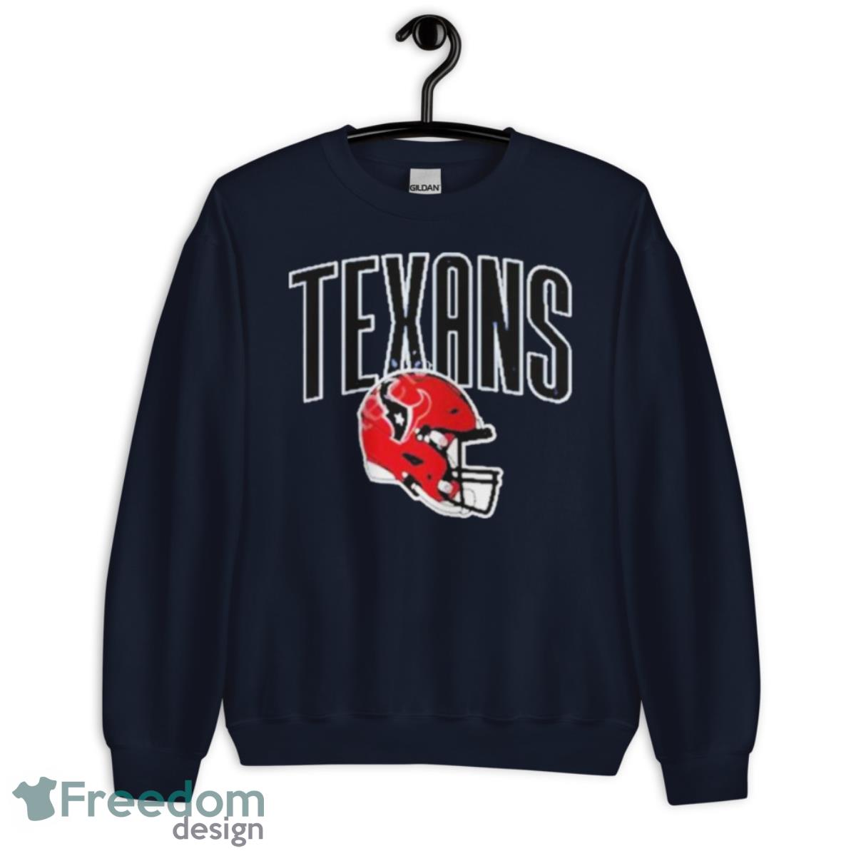 Houston Texans Red Alternate Helmet Shirt - Unisex Crewneck Sweatshirt-1