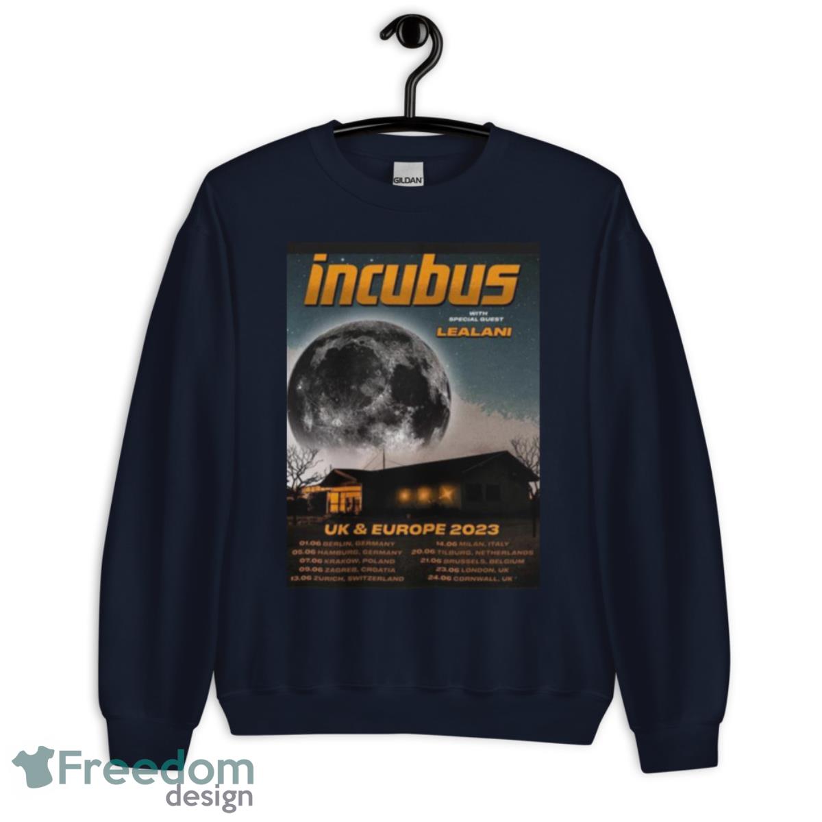 Incubus With Special Guest Lealani UK And Europe 2023 Shirt - Unisex Crewneck Sweatshirt-1