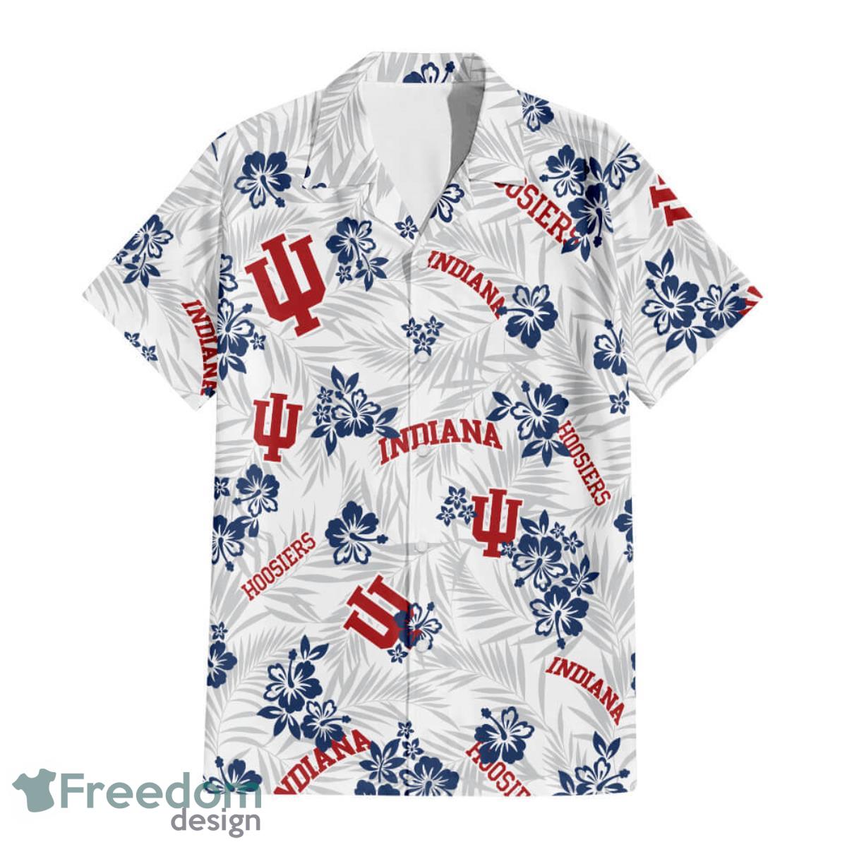 Indiana University Bloomington Floral Hawaiian Shirt For Men And Women Product Photo 1