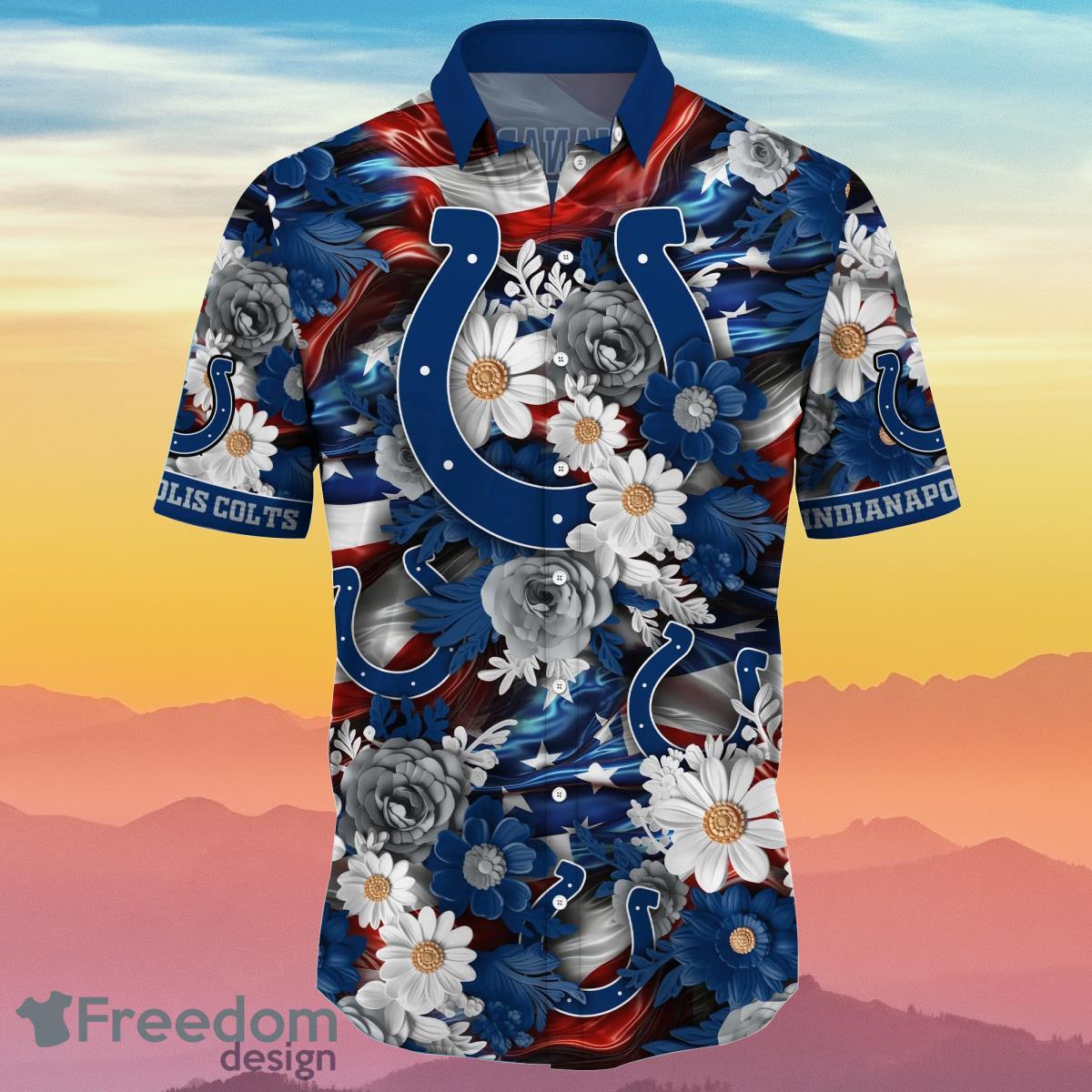 Indianapolis Colts NFL Hawaiian Shirt 4th Of July Independence Day Special Gift For Men And Women Fans Product Photo 2