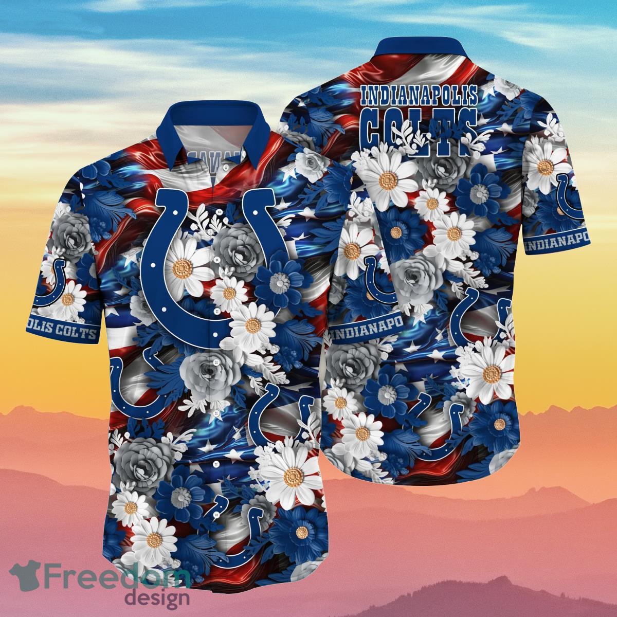 Indianapolis Colts NFL Hawaiian Shirt 4th Of July Independence Day Special Gift For Men And Women Fans Product Photo 1