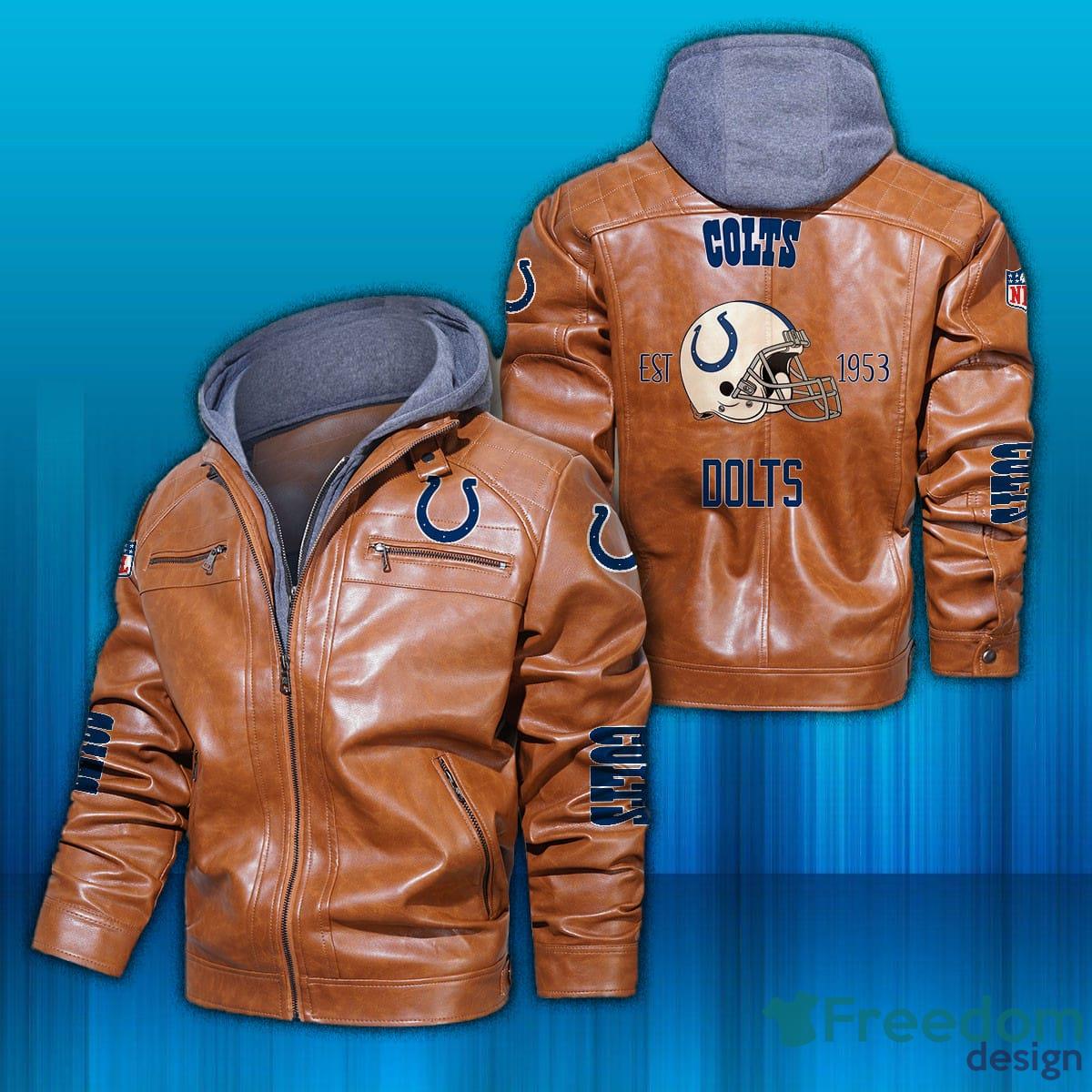 Vintage NFL Indianapolis Colts Football Leather Jacket - Maker of