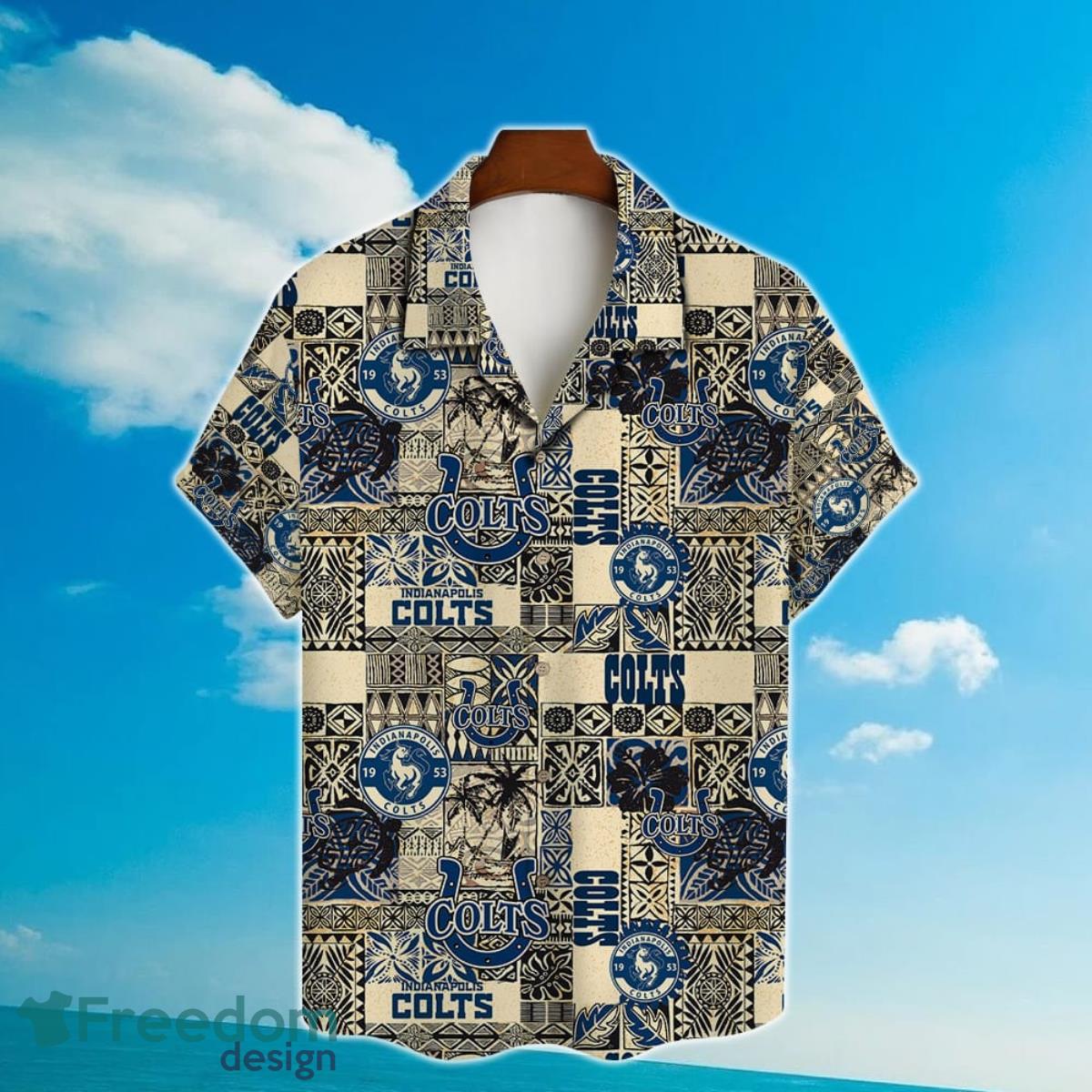 Indianapolis Colts NFL National Football League 2023 AOP Hawaiian Shirt Product Photo 2