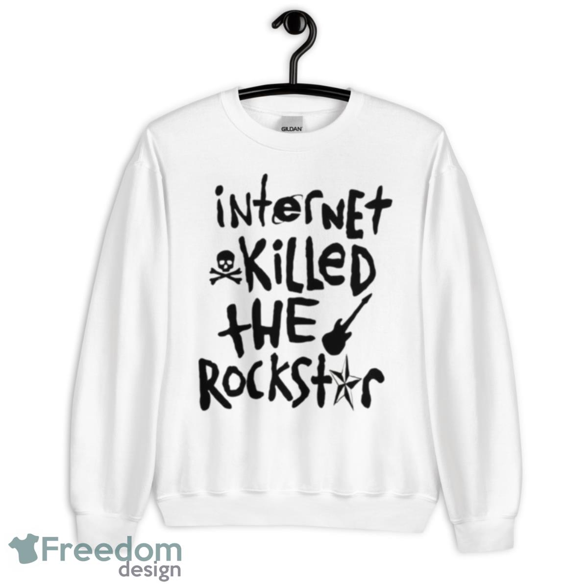 Internet Killed The Rockstar Blink 182 Shirt - Unisex Heavy Blend Crewneck Sweatshirt