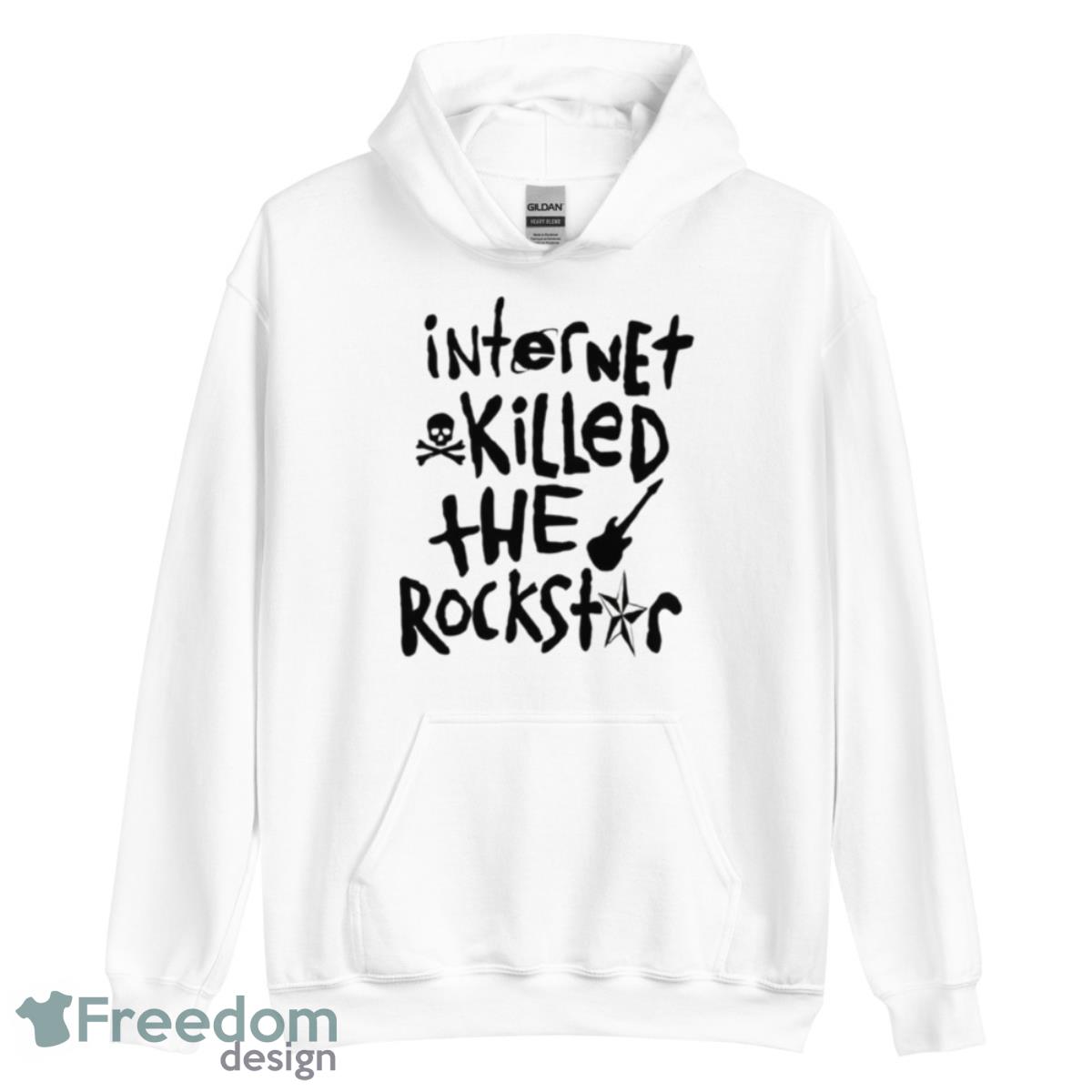 Internet Killed The Rockstar Blink 182 Shirt image Internet Killed The Rockstar Blink 182 Shirt - Unisex Heavy Blend Hooded Sweatshirt