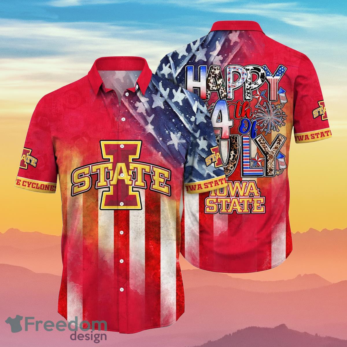 Iowa State Cyclones NCAA2 Hawaiian Shirt 4th Of July Independence Day Best Gift For Men And Women Fans Product Photo 1