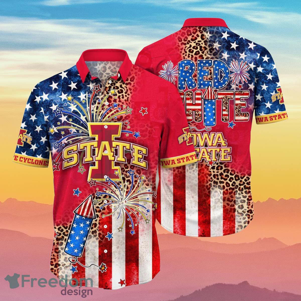 Iowa State Cyclones NCAA2 Hawaiian Shirt 4th Of July Independence Day Ideal Gift For Men And Women Fans Product Photo 1