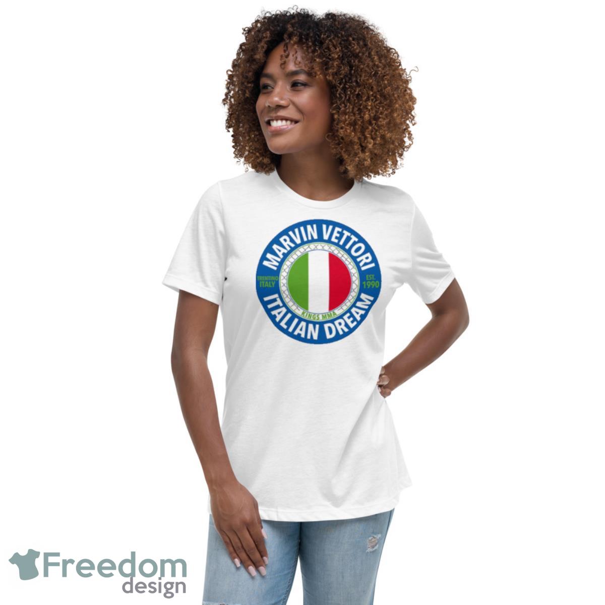 Italy Round Design Marvin Vettori Shirt - Womens Relaxed Short Sleeve Jersey Tee Italy Round Design Marvin Vettori Shirt - Womens Relaxed Short Sleeve Jersey Tee