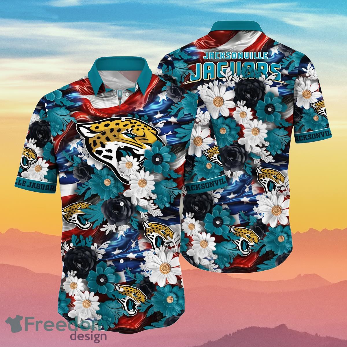 Jacksonville Jaguars NFL Hawaiian Shirt 4th Of July Independence Day Special Gift For Men And Women Fans Product Photo 1