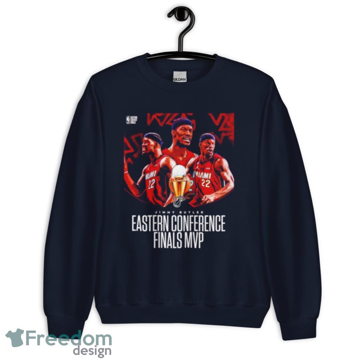 Jimmy Butler 2023 Eastern Conference Final MVP Trophy Shirt - Unisex Crewneck Sweatshirt-1