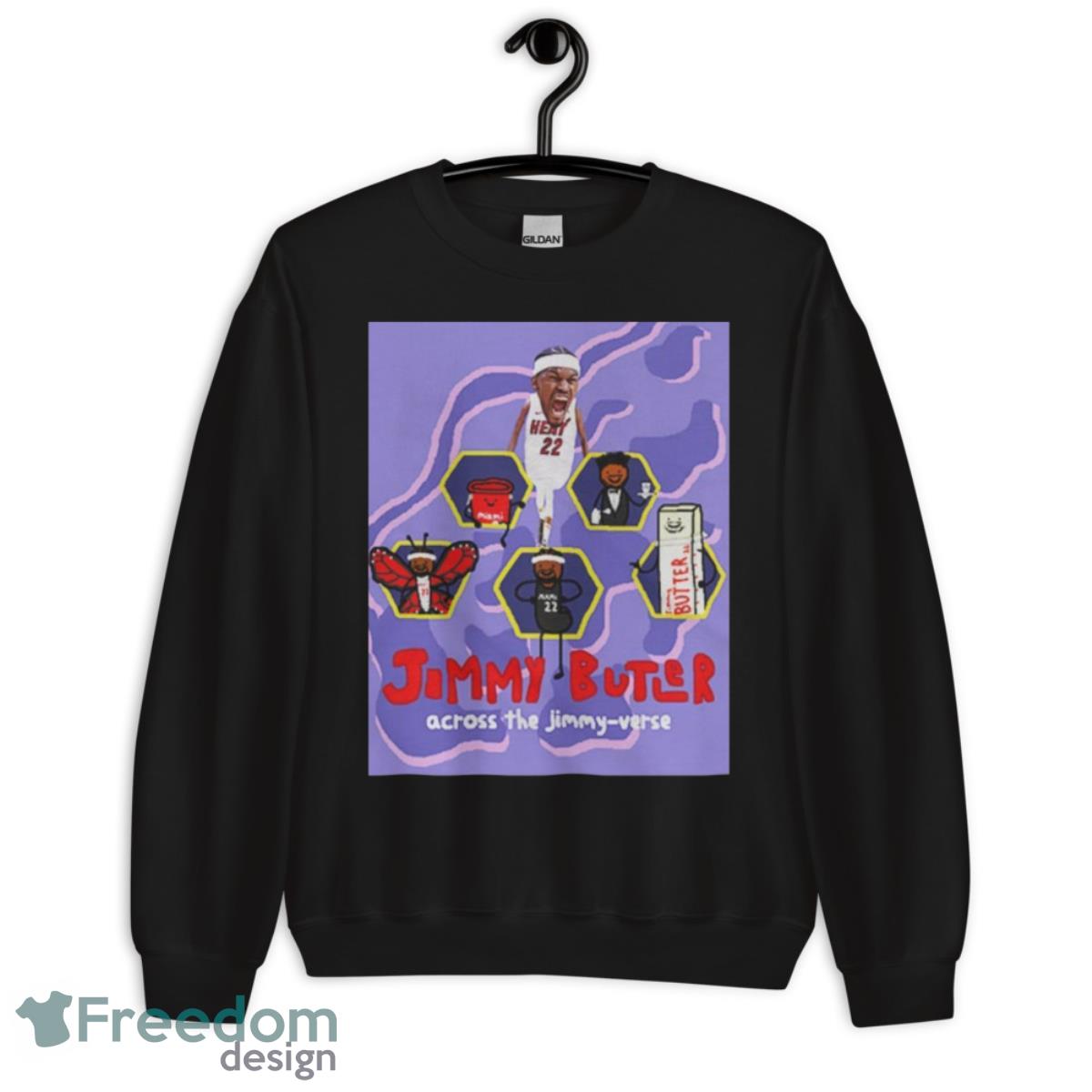 Jimmy Butler Across The Jimmy Verse Spider Man Style T Shirt - Unisex Crewneck Sweatshirt Jimmy Butler Across The Jimmy Verse Spider Man Style T Shirt - Unisex Crewneck Sweatshirt
