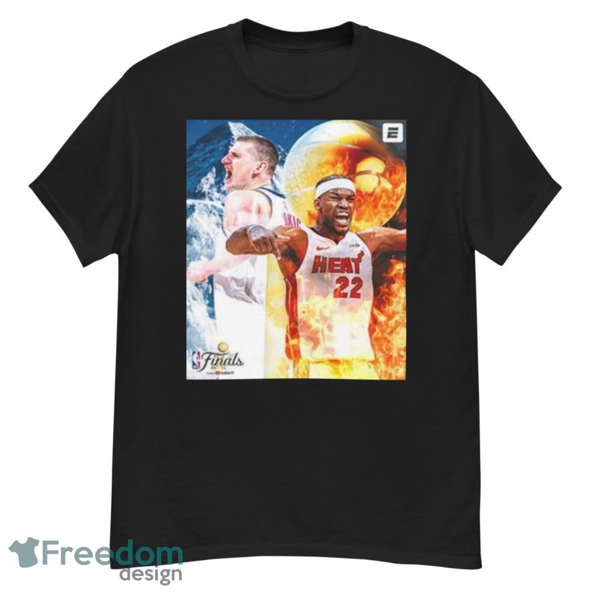 Jimmy Butler VS Nikola Jokic Denver Nuggets And Miami Heat 2023 NBA Finals T Shirt - G500 Men’s Classic T-Shirt