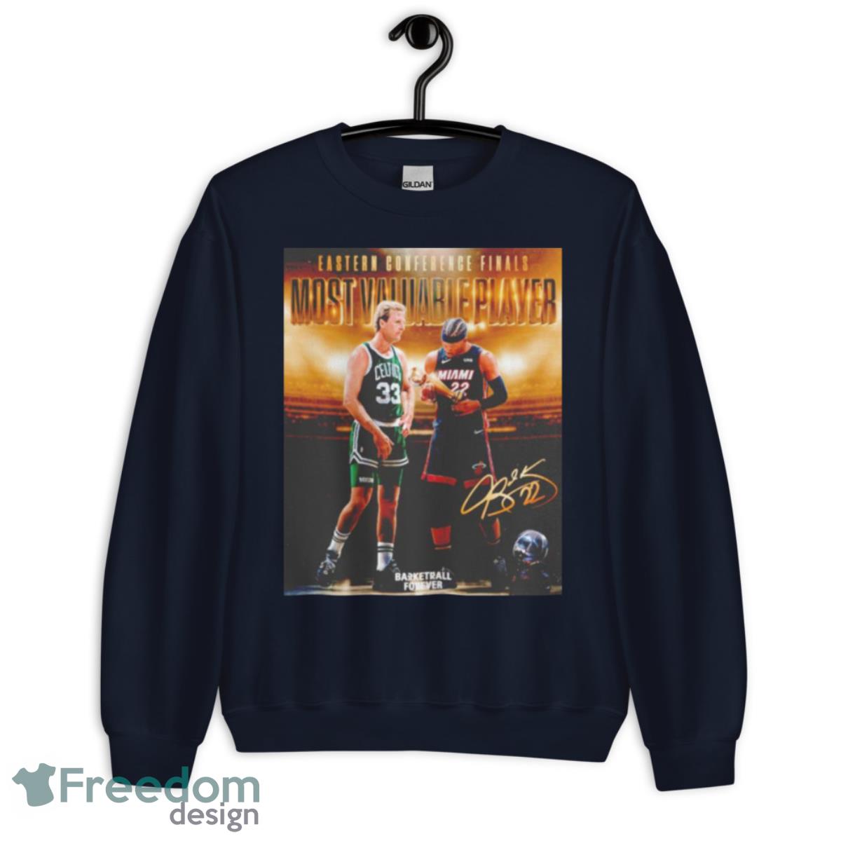 Jimmy Butler Wins The Larry Bird Trophy For Eastern Conference Finals MVP Shirt - Unisex Crewneck Sweatshirt-1