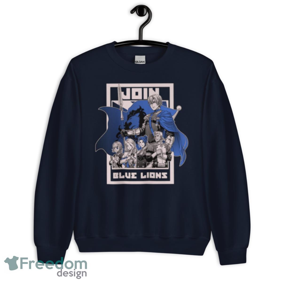 Join Blue Lions Anime Art Ashen Wolves Shirt - Unisex Crewneck Sweatshirt-1