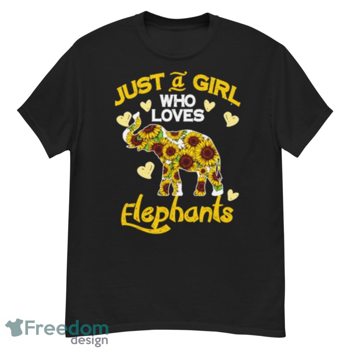 Just A Girl Who Loves Elephants Sunflower Shirt - G500 Men’s Classic T-Shirt