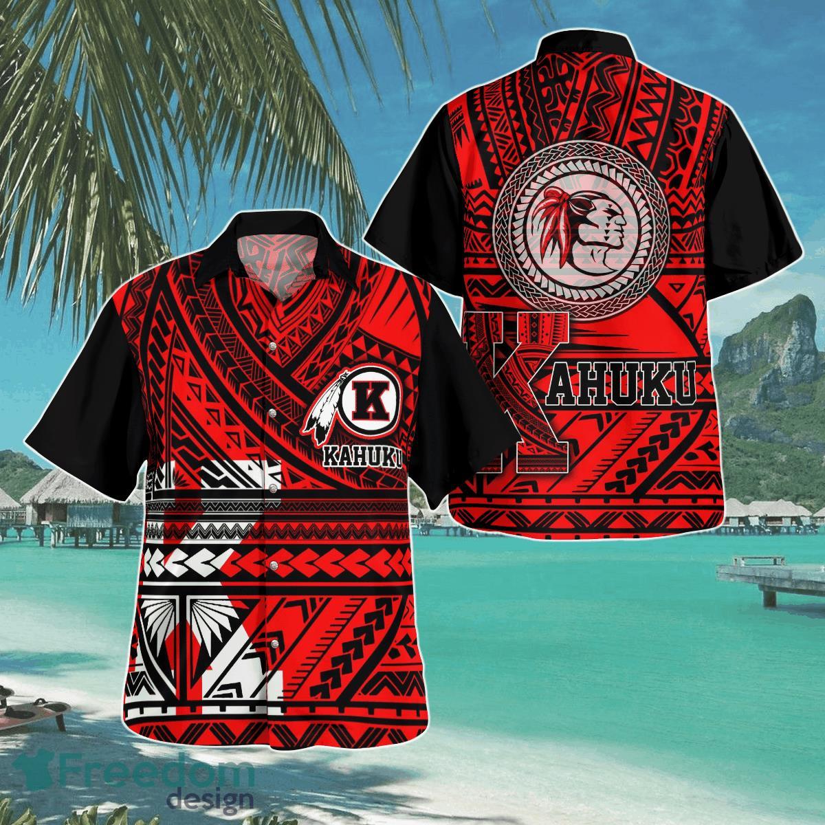 Kahu Football Red Raider Outfit Aloha Shirt For Men Women Product Photo 1