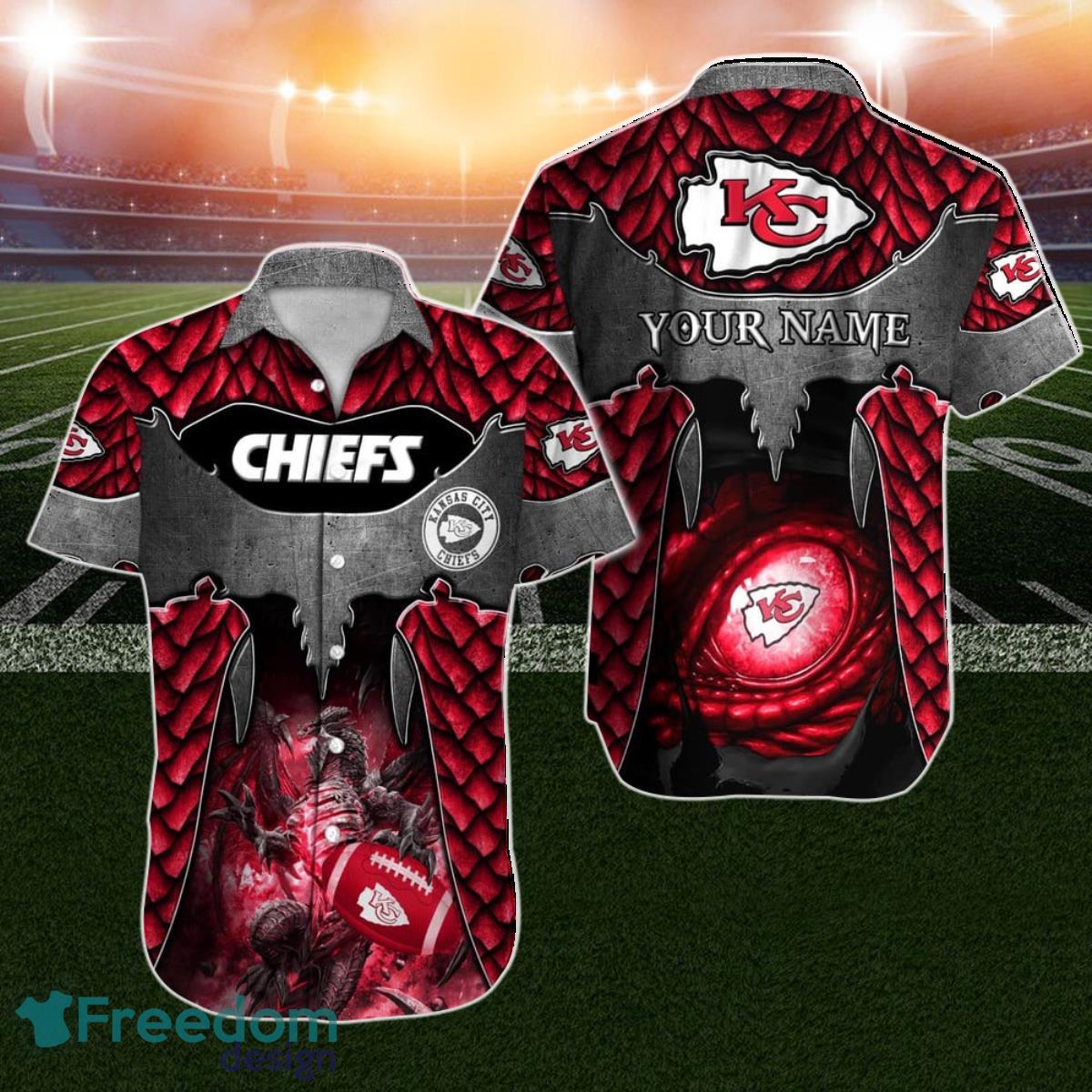 Kansas City Chiefs Hawaiian Shirt NFL 3D Custom Name For Men Women Gift For Fans Product Photo 1