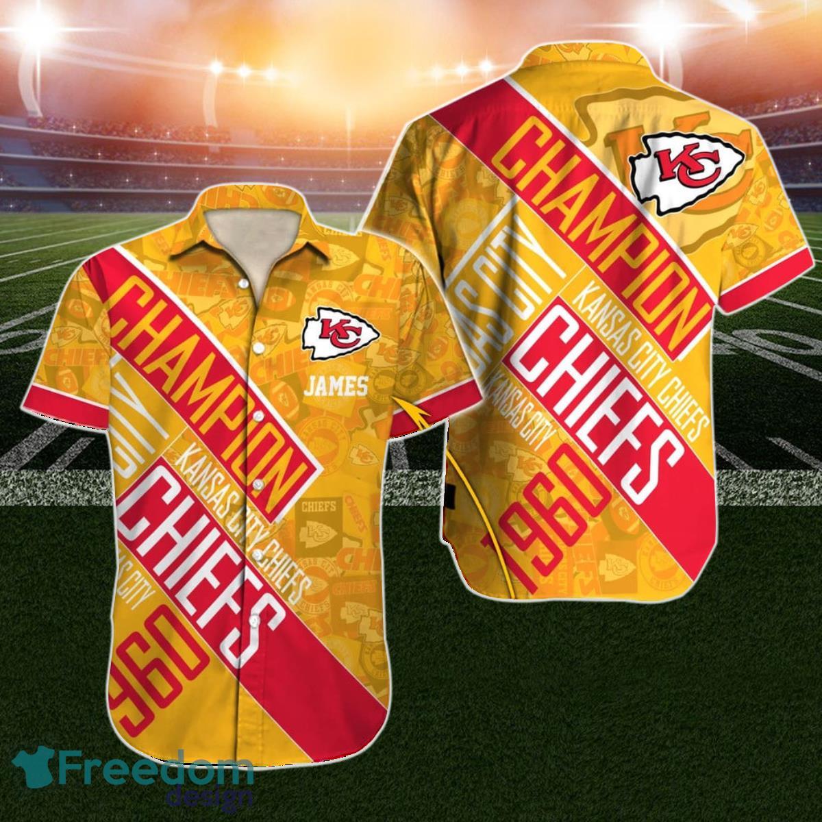 Kansas City Chiefs Hawaiian Shirt NFL Football Custom Name For Men And Women Product Photo 1