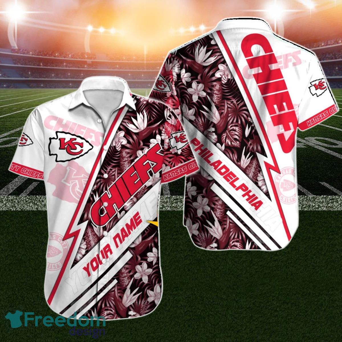 Kansas City Chiefs Hawaiian Shirt NFL Football Custom Name For Men Women Gift For Fans Product Photo 1