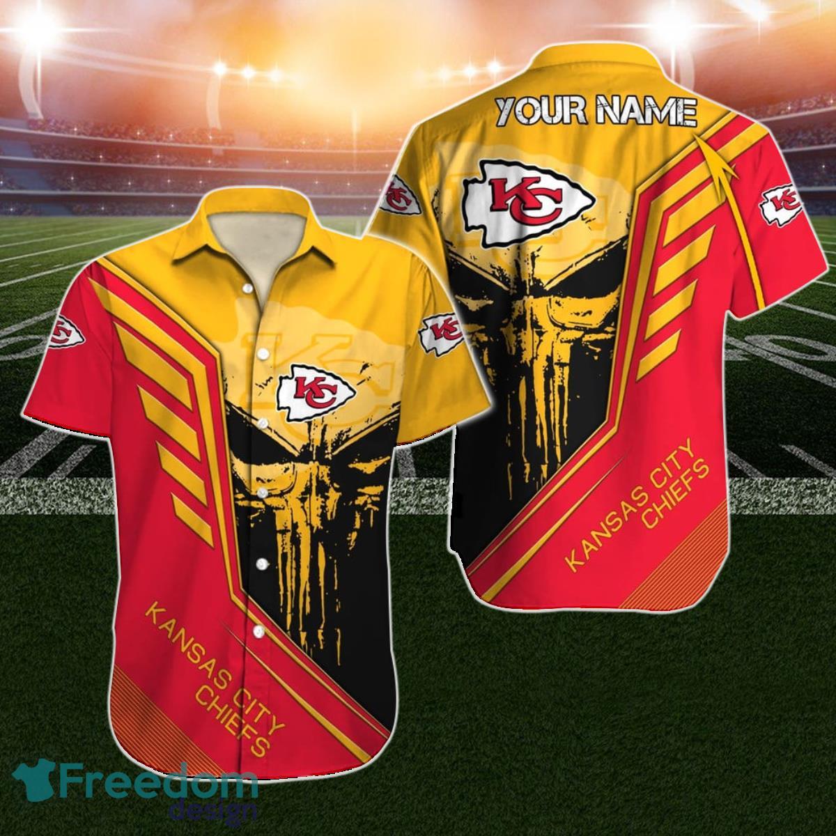 Kansas City Chiefs Hawaiian Shirt NFL Football Custom Name For Real Fans Product Photo 1