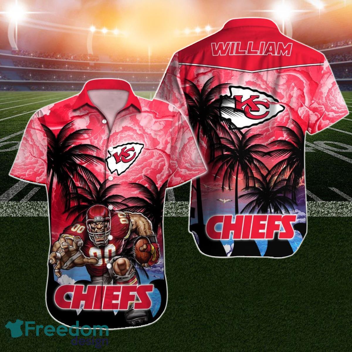 Kansas City Chiefs Hawaiian Shirt NFL Football Custom Name For True Fans Product Photo 1