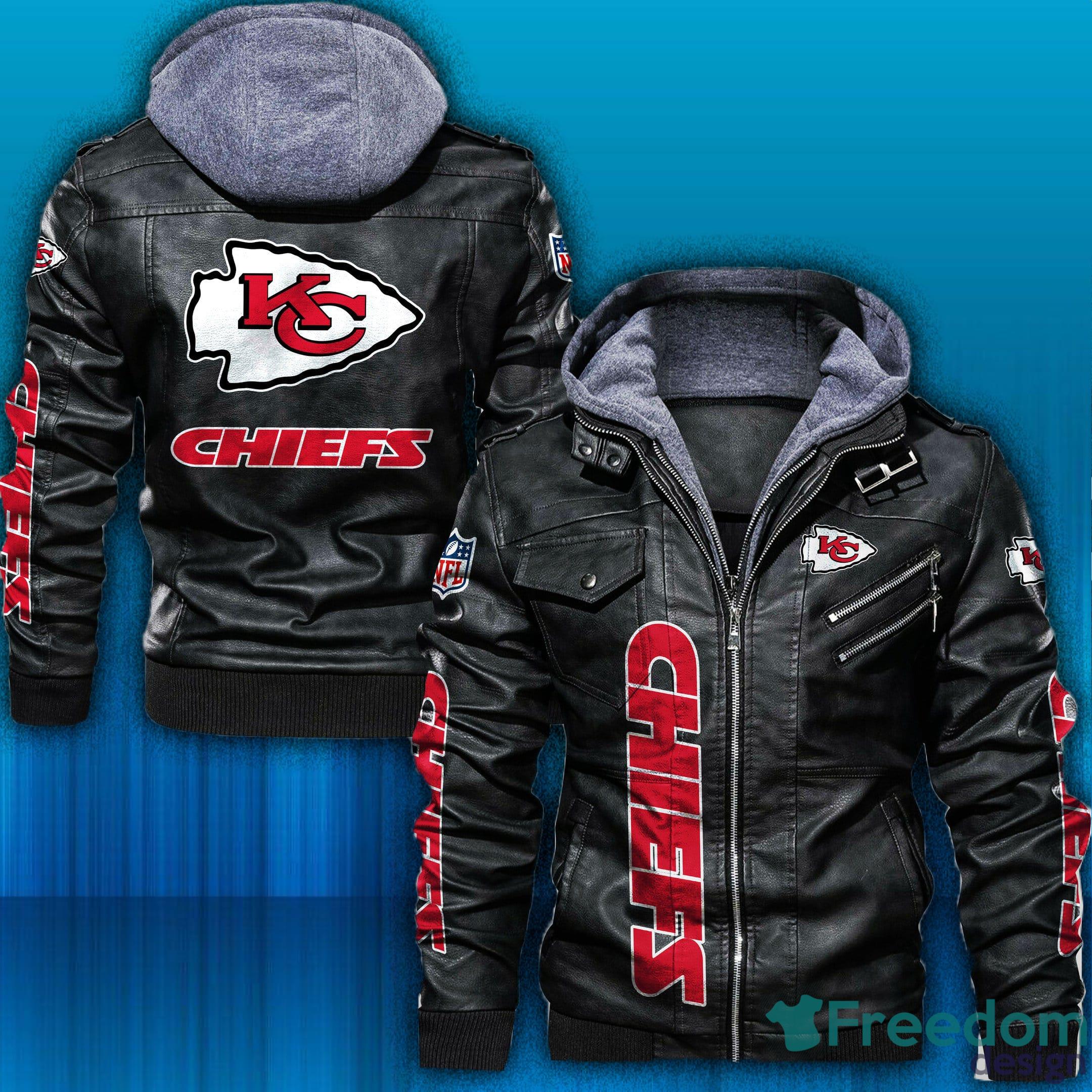 Kansas City Chiefs Logo NFL Leather Jacket For Men And Women